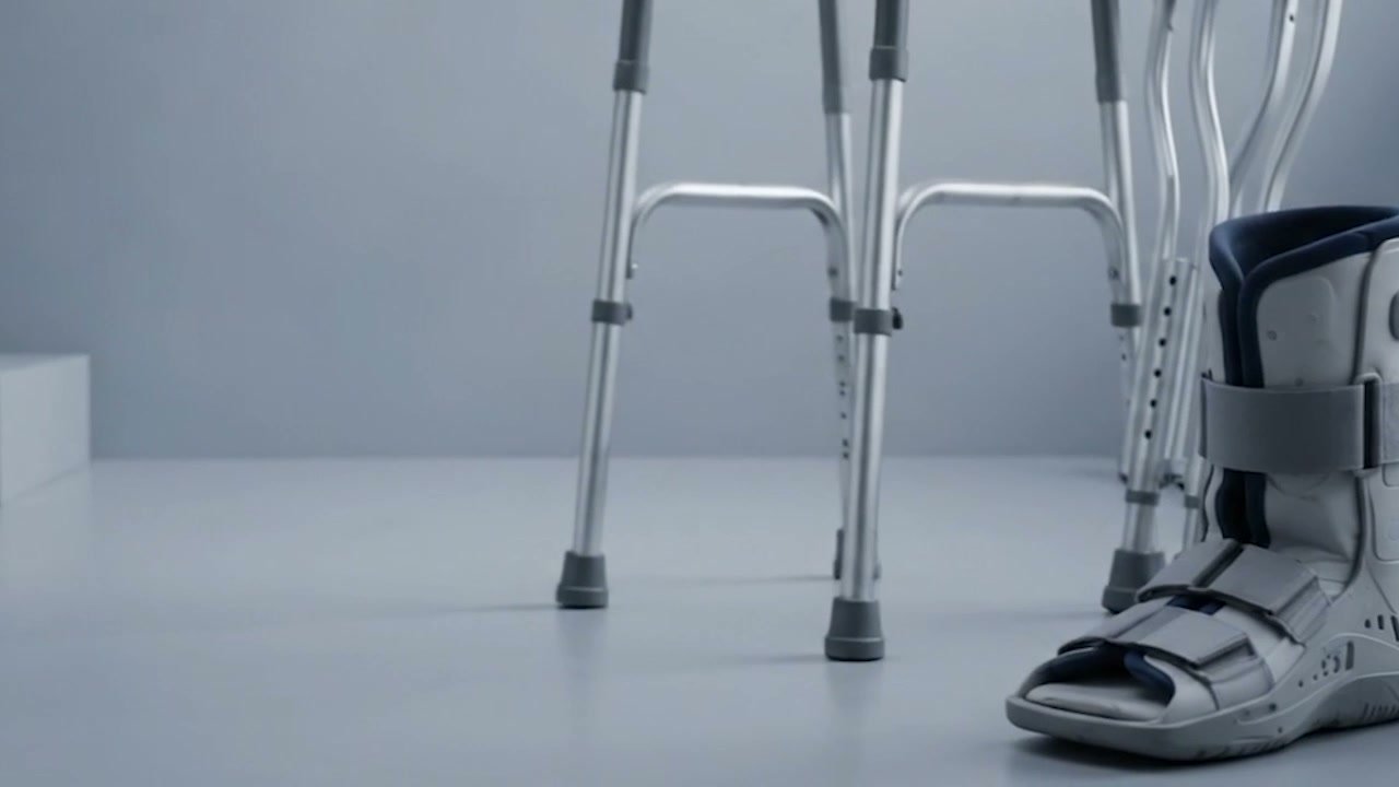 Anodised aluminium folding walking frame with grey handgrips
